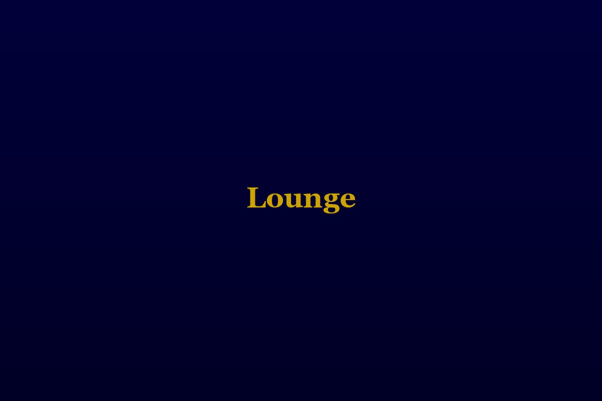 Four adults in navy lounge armchairs, around a low table with nuts and one shared wine bottle, facing the outdoor cinema screen over the water.